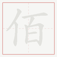 Step-by-step stroke order for 佰