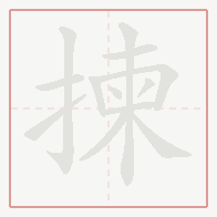 Step-by-step stroke order for 揀