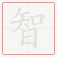 Step-by-step stroke order for 智