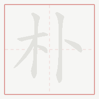 Step-by-step stroke order for 朴