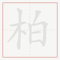 Step-by-step stroke order for 柏