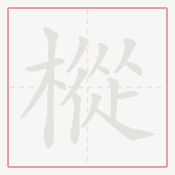 Step-by-step stroke order for 樅