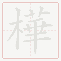 Step-by-step stroke order for 樺