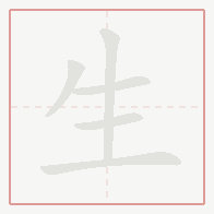 Step-by-step stroke order for 生
