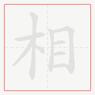 Step-by-step stroke order for 相
