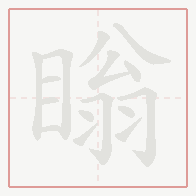 Step-by-step stroke order for 瞈