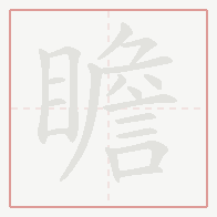 Step-by-step stroke order for 瞻