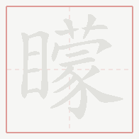 Step-by-step stroke order for 矇