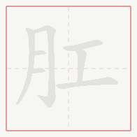 Step-by-step stroke order for 肛