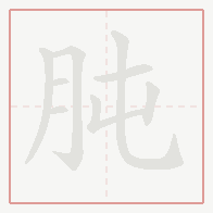 Step-by-step stroke order for 肫