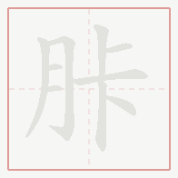 Step-by-step stroke order for 胩