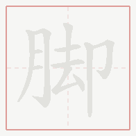 Step-by-step stroke order for 脚