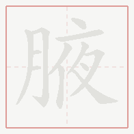 Step-by-step stroke order for 腋