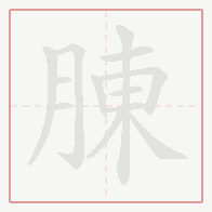 Step-by-step stroke order for 腖