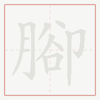 Step-by-step stroke order for 腳