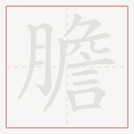 Step-by-step stroke order for 膽