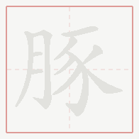 Step-by-step stroke order for 豚