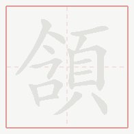 Step-by-step stroke order for 頷