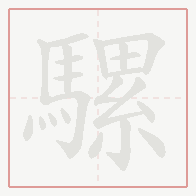 Step-by-step stroke order for 騾