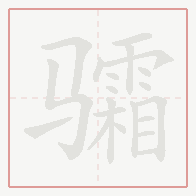 Step-by-step stroke order for 骦