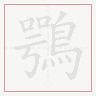 Step-by-step stroke order for 鶚