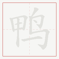 Step-by-step stroke order for 鸭