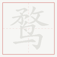Step-by-step stroke order for 鹜