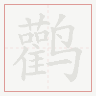 Step-by-step stroke order for 鹳