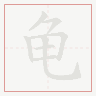 Step-by-step stroke order for 龟